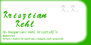 krisztian kehl business card